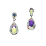 99939, TEARDROP RHINESTONE DANGLE EARRING