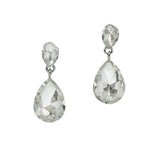 99939, TEARDROP RHINESTONE DANGLE EARRING