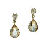 99939, TEARDROP RHINESTONE DANGLE EARRING