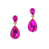 99939, TEARDROP RHINESTONE DANGLE EARRING