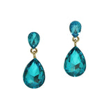 99939, TEARDROP RHINESTONE DANGLE EARRING