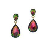 99939, TEARDROP RHINESTONE DANGLE EARRING