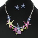 99976, STARFISH SEA LIFE ENAMEL NECKLACE