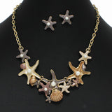 99976, STARFISH SEA LIFE ENAMEL NECKLACE
