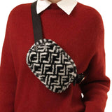 99980, SOFT FEEL MAZE PRINT FUR SLING BAG