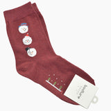 99992, CHRISTMAS SNOWMAN PRINT SOCKS
