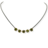 107462, 14K GOLD PLATED GEOMETRIC CUBIC ZIRCONIA ACCENT DESIGNER INSPIRED NECKLACE