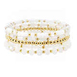 108533, GLASS BEADED MULTI LAYERED STRETCH BRACELET