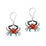 108473, OCEAN SEA LIFE CRAB DANGLE EARRING