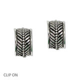 107958, TEXTURED METAL CLIP ON EARRING
