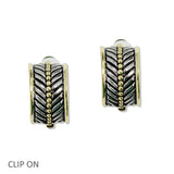 107958, TEXTURED METAL CLIP ON EARRING