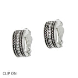 107956, PAVE RHINESTONE ACCENT CLIP ON EARRING
