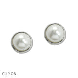 108349, ROUND PEARL CLIP ON EARRING