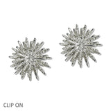 107836, SUNBURST METAL CLIP ON EARRING