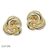 107839, BIG KNOT METAL CLIP ON EARRING