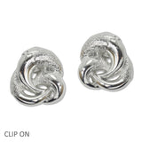 107839, BIG KNOT METAL CLIP ON EARRING