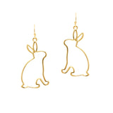 107193, EASTER BUNNY CUT OUT EARRING