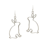 107193, EASTER BUNNY CUT OUT EARRING