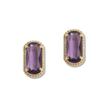 107706, GEOMETRIC GLASS STONE ACCENT STUD EARRING