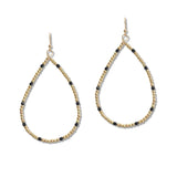 107707, DAINTY BEADED TEARDROP DANGLE EARRING