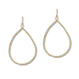107707, DAINTY BEADED TEARDROP DANGLE EARRING