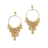107501, BALL BEADED CLUSTER DANGLE EARRING