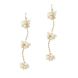 107513, DAINTY PEARL CLUSTER ACCENT DANGLE EARRING