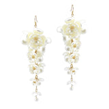 107326, PEARL FLOWER DROP DANGLE EARRING