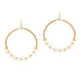 107879, PEARL ACCENT BEADED ROUND DANGLE EARRING