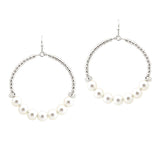 107879, PEARL ACCENT BEADED ROUND DANGLE EARRING