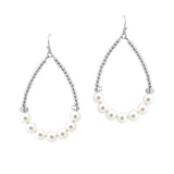 107878, PEARL ACCENT BEADED TEARDROP DANGLE EARRING