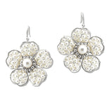 108632, FLOWER PEARL BEADED DANGLE EARRING