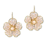 108631, FLOWER GLASS BEADED DANGLE EARRING