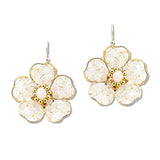 108631, FLOWER GLASS BEADED DANGLE EARRING