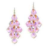 108630, CHANDELIER GLASS STONE DANGLE EARRING