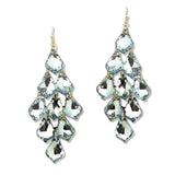 108630, CHANDELIER GLASS STONE DANGLE EARRING