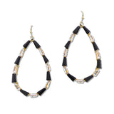 108531, TEARDROP SHAPE RHINESTONE ACCENT DANGLE EARRING