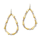 108531, TEARDROP SHAPE RHINESTONE ACCENT DANGLE EARRING