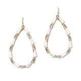 108531, TEARDROP SHAPE RHINESTONE ACCENT DANGLE EARRING