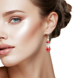 108041, CHRISTMAS JINGLE BELL WITH PEARL DANGLE EARRING