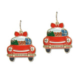 108036, CHRISTMAS CAR DANGLE EARRING