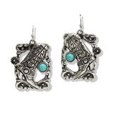 107302, WESTERN BOOTS ENGRAVED DANGLE EARRING