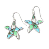107788, SEA LIFE STARFISH ABSTRACT GLASS ACCENT DANGLE EARRING