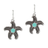 108476, STARFISH SEA GLASS ACCENT DANGLE EARRING