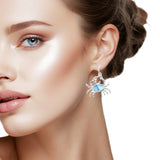 107791, CRAB SEA GLASS DANGLE EARRING