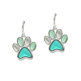 108020, PAW SEA GLASS STONE ACCENT DANGLE EARRING