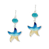 108474, OCEAN SAND STARFISH DANGLE EARRING