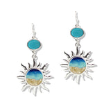 107529, SUN ENAMEL ACCENT DANGLE EARRING