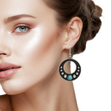 107303, WESTERN BALL TEXTURED ROUND DANGLE EARRING