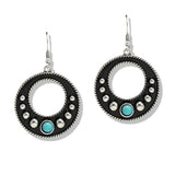 107303, WESTERN BALL TEXTURED ROUND DANGLE EARRING